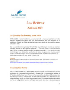 thumbnail of Les Brèves – 2024 Automne F